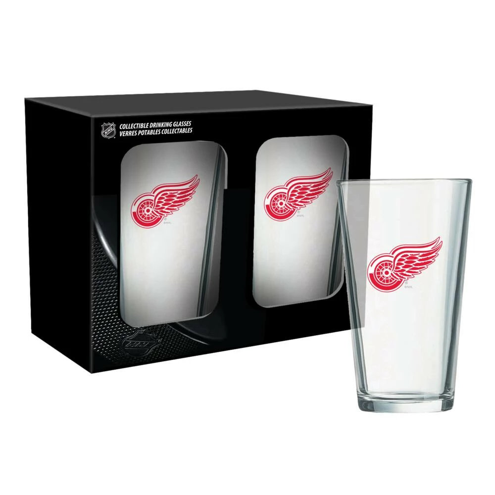 NHL Detroit Red Wings Mixing Glass Set, 16-oz, 2-pk 3 NHL Detroit Red Wings Mixing Glass Set, 16-oz, 2-pk