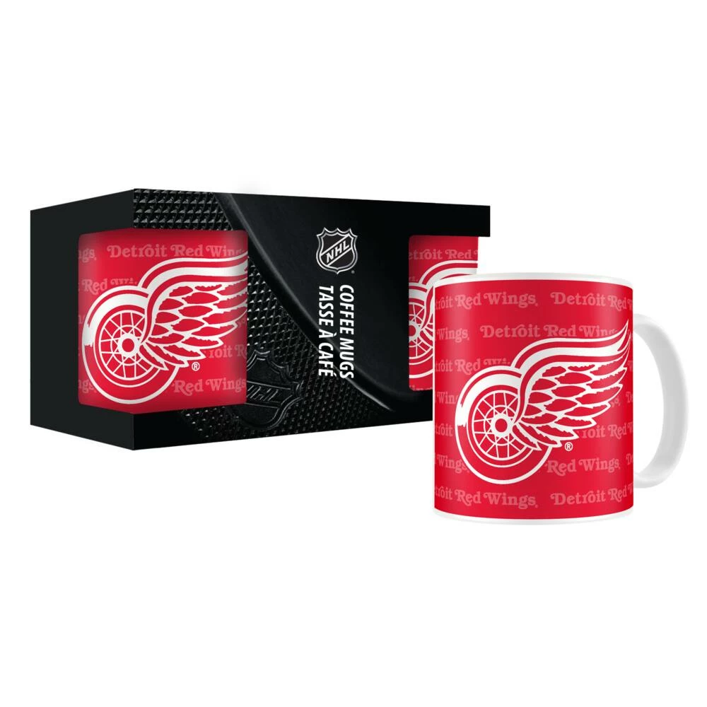 NHL Detroit Red Wings Sublimated Hockey Logo Ceramic Coffee Mug Set, 11-oz, 2-pk 3 NHL Detroit Red Wings Sublimated Hockey Logo Ceramic Coffee Mug Set, 11-oz, 2-pk