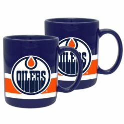 NHL Edmonton Oilers Ceramic Sublimated Hockey Mug Set, 11-oz, 2-pk