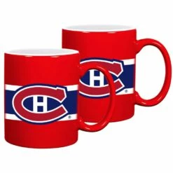 NHL Montreal Canadiens Ceramic Sublimated Hockey Mug Set, 11-oz, 2-pk