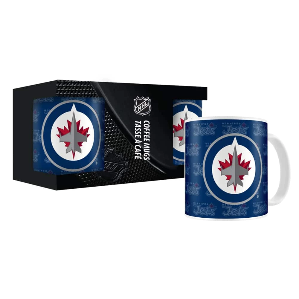 NHL Winnipeg Jets Ceramic Sublimated Hockey Mug Set, 11-oz, 2-pk 4 NHL Winnipeg Jets Ceramic Sublimated Hockey Mug Set, 11-oz, 2-pk - Image 2