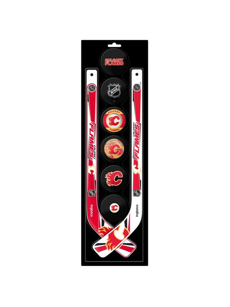 NHL Calgary Flames Mini Hockey Stick Set, 8-pcs 3 NHL Calgary Flames Mini Hockey Stick Set, 8-pcs