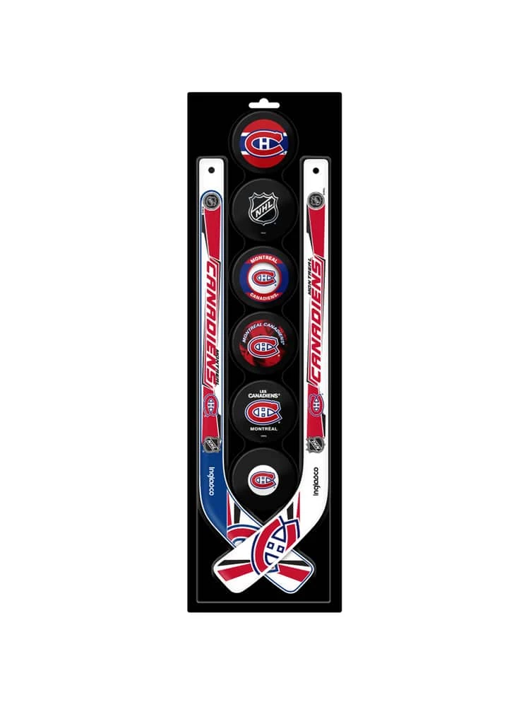 NHL Montreal Canadiens Mini Hockey Stick Set, 8-pcs 3 NHL Montreal Canadiens Mini Hockey Stick Set, 8-pcs