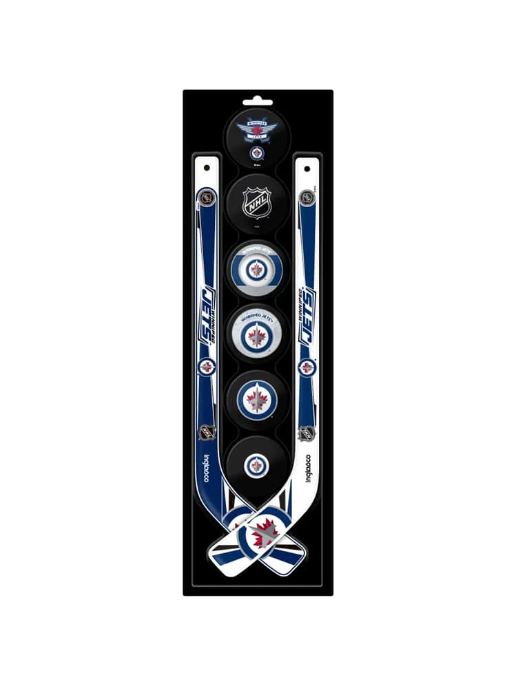 NHL Winnipeg Jets Mini Hockey Stick Set, 8-pcs 3 NHL Winnipeg Jets Mini Hockey Stick Set, 8-pcs