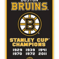 NHL Boston Bruins Winning Streak Dynasty Hockey Banner