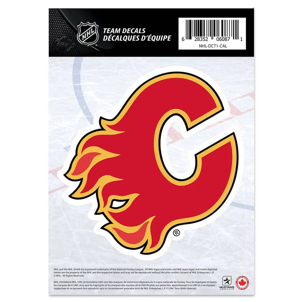 NHL Calgary Flames Hockey Team Logo Decal, 5-in X 7-in 3 NHL Calgary Flames Hockey Team Logo Decal, 5-in X 7-in
