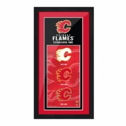 NHL Calgary Flames Hockey Team Logo Art Frame, 6-in X 15-in