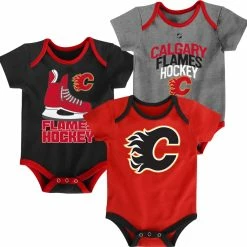 NHL Calgary Flames Infant Bodysuit, 3-pk