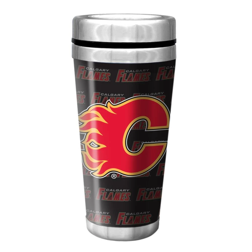 NHL Calgary Flames Full Wrap Wallpaper Travel Mug, 14-oz 4 NHL Calgary Flames Full Wrap Wallpaper Travel Mug, 14-oz - Image 2