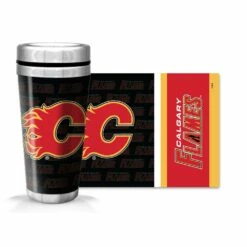 NHL Calgary Flames Full Wrap Wallpaper Travel Mug, 14-oz