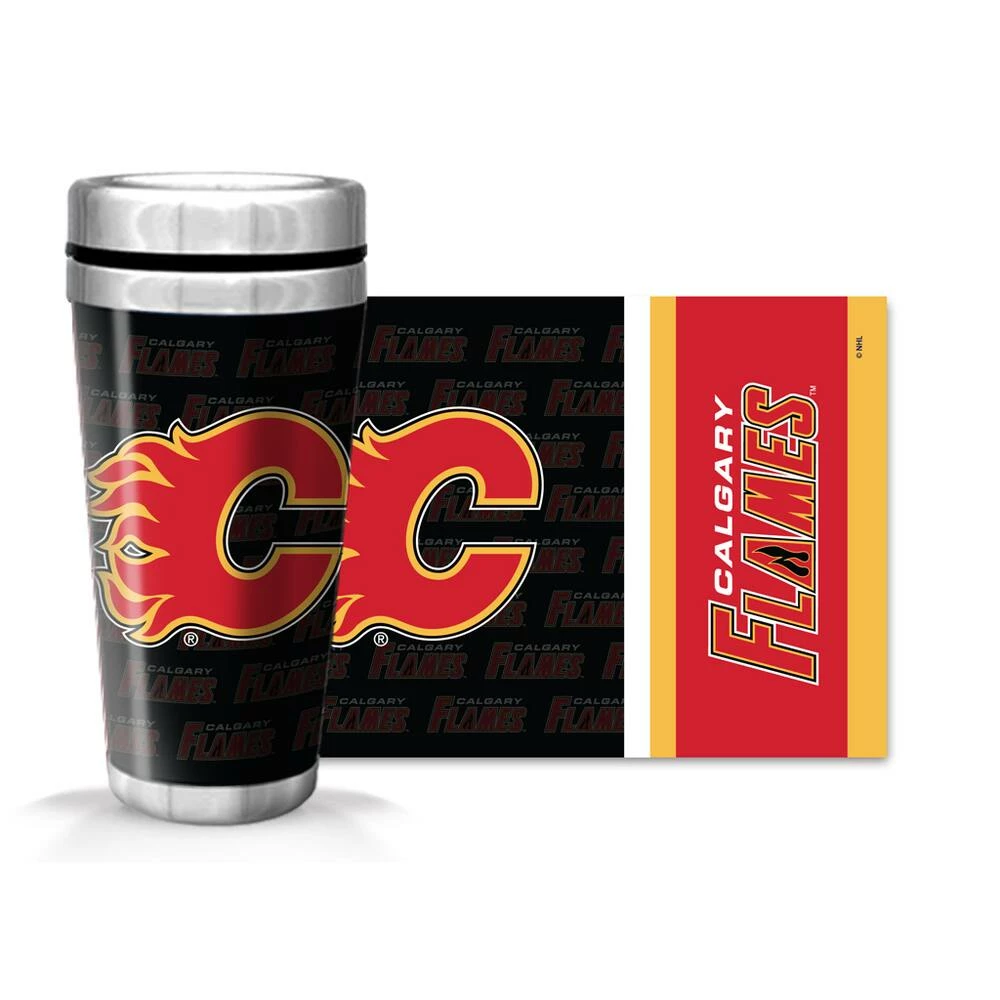 NHL Calgary Flames Full Wrap Wallpaper Travel Mug, 14-oz 3 NHL Calgary Flames Full Wrap Wallpaper Travel Mug, 14-oz