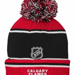 NHL Calgary Flames Grinder Cuffed Pom Knit Hockey Touque, Youth -NHL Shop calgary flames grinder cuff knit hat youth 419d0f28 6bee 4893 b0d9 f3f641510dc8
