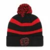 Fan Favorite NHL Calgary Flames Mass Breakaway Cuffed Knit Fashion Pom Beanie Toque -NHL Shop calgary flames lifestyle toque black c4ea0e24 45bf 45ee 9816 b9d73d866d5a