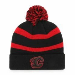 Fan Favorite NHL Calgary Flames Mass Breakaway Cuffed Knit Fashion Pom Beanie Toque