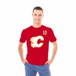 NHL Shop 8 NHL Calgary Flames Name And Number Adult Tee, Huberdeau