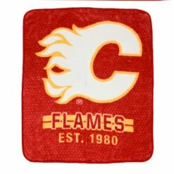 NHL Calgary Flames Hockey Plush Super Soft Throw Blanket, 40-in X 50-in
