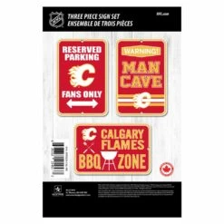 NHL Calgary Flames Hockey Team Collectible Sign Set, 3-pc