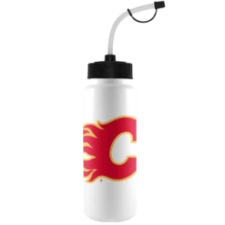 NHL Calgary Flames Officially Licensed Hockey Water Bottle, 1-L
