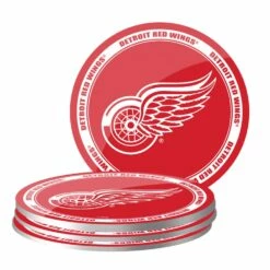 NHL Detroit Red Wings Hockey Team Logo Costter Set, 4-pk