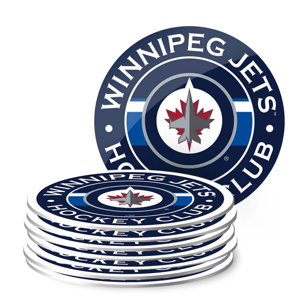 NHL Winnipeg Jets Hockey Coaster Set, 8-pk 3 NHL Winnipeg Jets Hockey Coaster Set, 8-pk