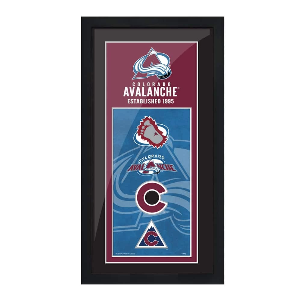 NHL Colorado Avalanche Hockey Team Logo Art Frame, 6-in X 15-in 3 NHL Colorado Avalanche Hockey Team Logo Art Frame, 6-in X 15-in