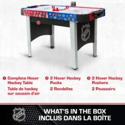 NHL Rush Hover Air Hockey Game Table W/ Electronic Scoreboard, Pucks & Pushers, 48-in -NHL Shop eastpoint sports 48 nhl rush hover hockey 3a40c850 ab8d 4249 b870 83c63327d7f4