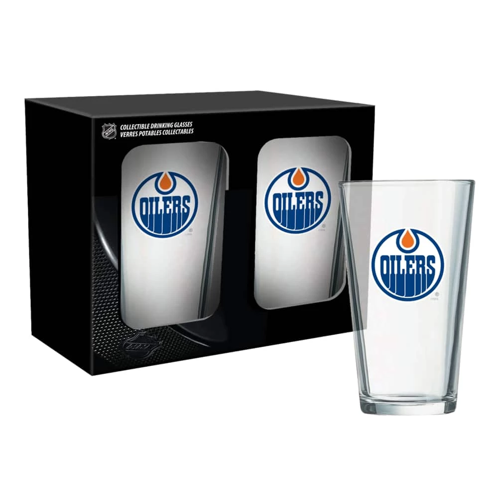 NHL Edmonton Oilers Mixing Pint Glass Box Set, 2-pk, 16-oz 4 NHL Edmonton Oilers Mixing Pint Glass Box Set, 2-pk, 16-oz - Image 2