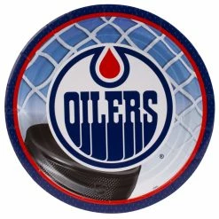 NHL Edmonton Oilers Lunch Plates, 8-pk