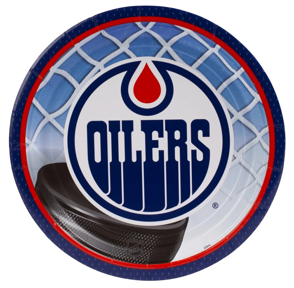 NHL Edmonton Oilers Lunch Plates, 8-pk 3 NHL Edmonton Oilers Lunch Plates, 8-pk