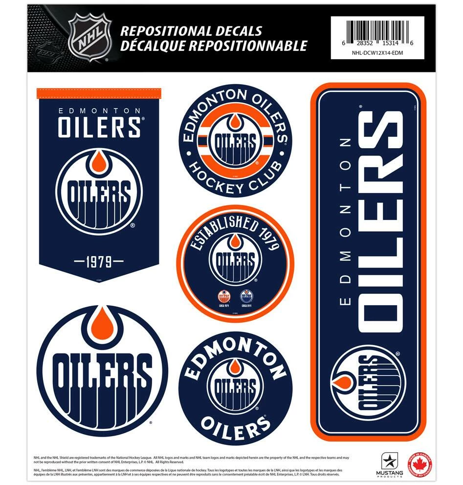 NHL Edmonton Oilers Hockey Team Peel & Stick Decal Sticker, 2.5-in 4 NHL Edmonton Oilers Hockey Team Peel & Stick Decal Sticker, 2.5-in - Image 2
