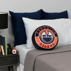 NHL Edmonton Oilers Hockey Puck Pillow Cushion -NHL Shop edmonton oilers puck pillow 61f25bd3 fee4 477a 844d 75c29eecf536