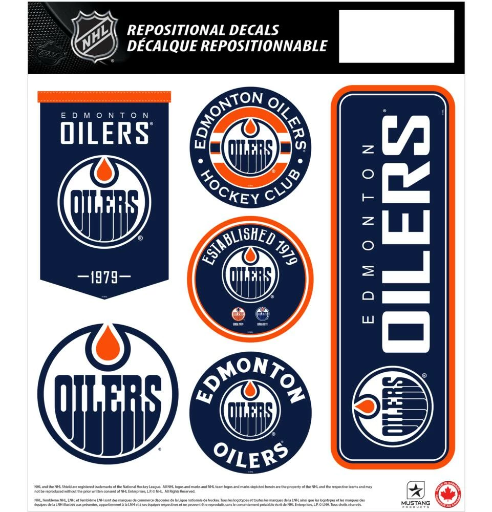 NHL Edmonton Oilers Hockey Team Wall Decals 3 NHL Edmonton Oilers Hockey Team Wall Decals