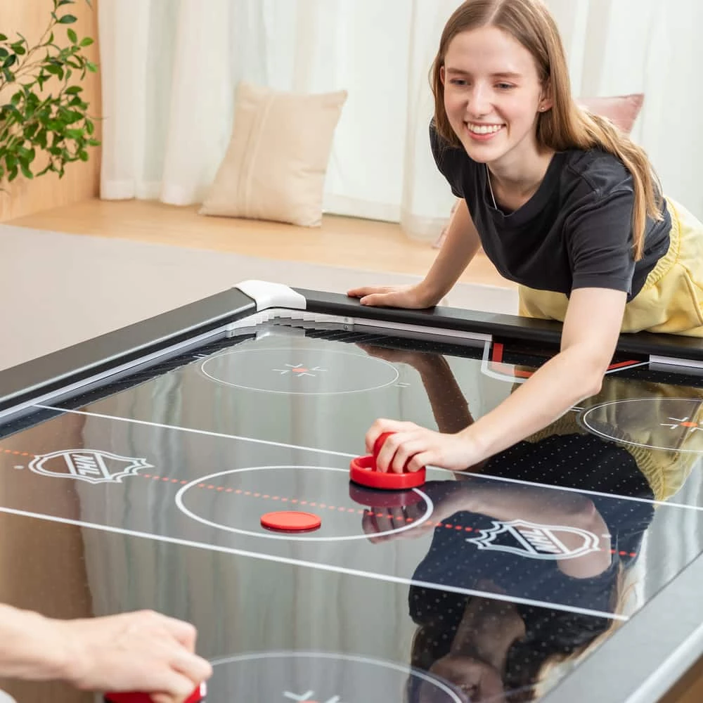 NHL Attacker Hover Air Hockey Game Table W/ Electronic Scoreboard, Pucks & Pushers, 84-in 10 NHL Attacker Hover Air Hockey Game Table W/ Electronic Scoreboard, Pucks & Pushers, 84-in - Image 9