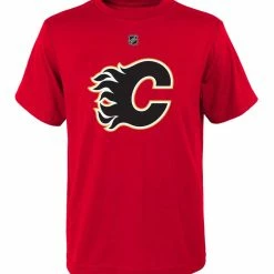 NHL Calgary Flames Johnny Gaudreau Name & Number T-Shirt, Youth