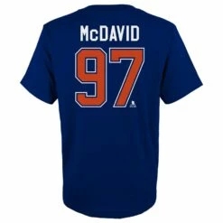 NHL Edmonton Oilers Connor McDavid Reebok Name & Number Youth T-Shirt -NHL Shop mcdavid name and number youth tee small 20bd927c 1055 42bc a2f2 7755b88a386b
