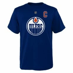 NHL Edmonton Oilers Connor McDavid Reebok Name & Number Youth T-Shirt