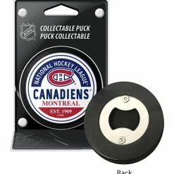 NHL Montreal Canadiens Embedded Hockey Puck Bottle Opener