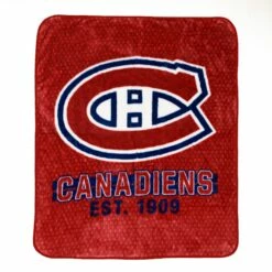 NHL Montreal Canadiens Hockey Plush Super Soft Throw Blanket, 40-in X 50-in