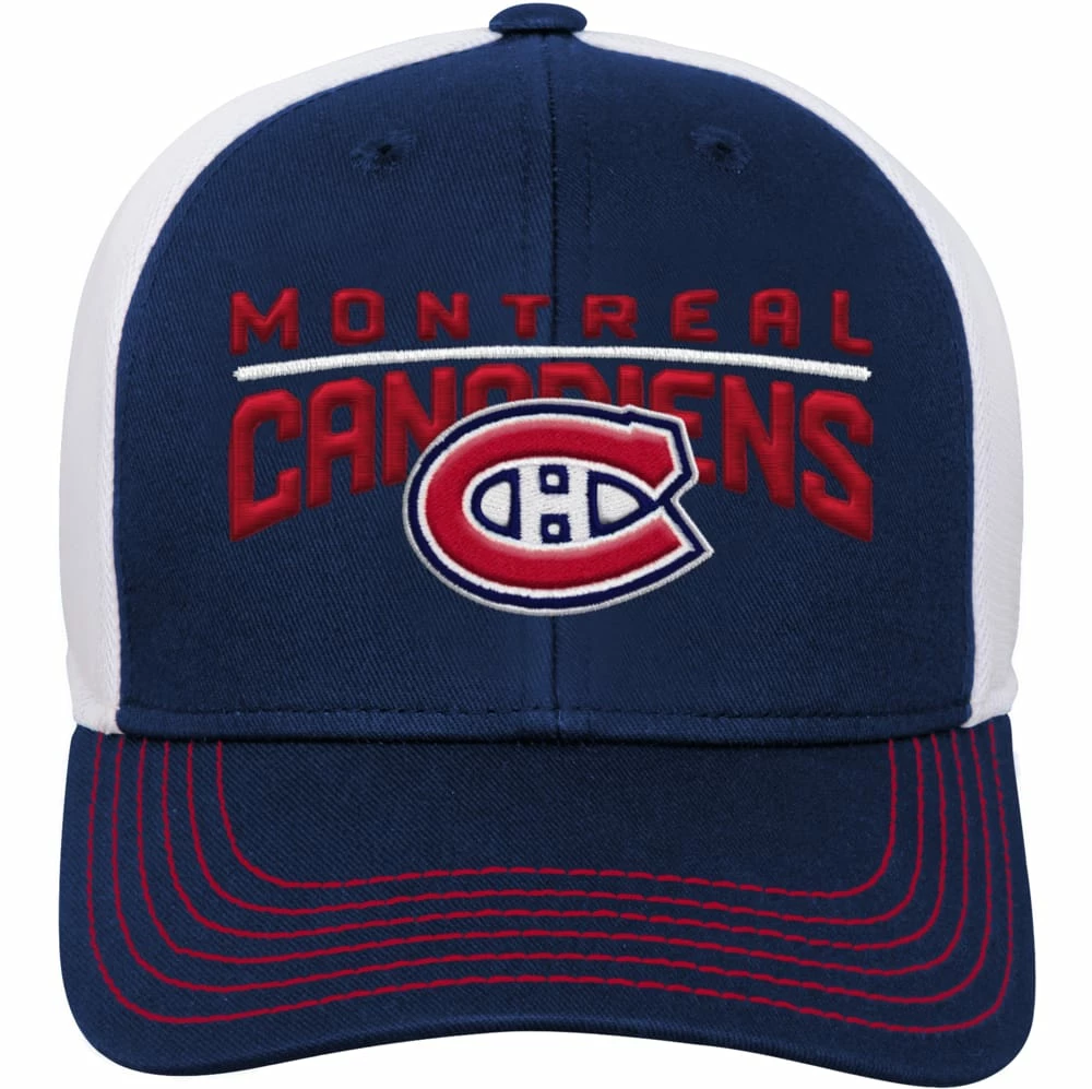 NHL Montreal Canadiens Winger Meshback Adjustable Hockey Hat, Navy, Youth 3 NHL Montreal Canadiens Winger Meshback Adjustable Hockey Hat, Navy, Youth