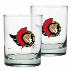 NHL Ottawa Senators Rock Glasses Gift Set, 2-pk