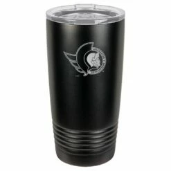 NHL Ottawa Senators Hockey Team Logo Polar Insulated Tumbler, Black, 20-oz