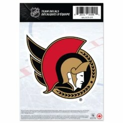 NHL Ottawa Senators Hockey Team Logo Decal, 5-in X 7-in