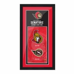 NHL Ottawa Senators Hockey Team Logo Art Frame, 6-in X 15-in
