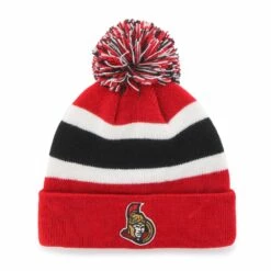 Fan Favorite NHL Ottawa Senators Mass Breakaway Cuffed Knit Pom Beanie Toque