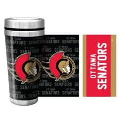 NHL Ottawa Senators Full Wrap Wallpaper Travel Mug, 14-oz