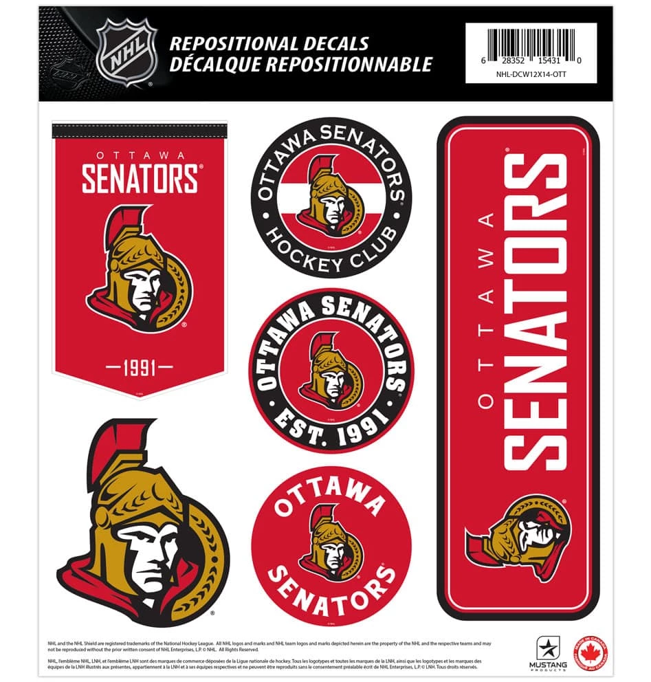 NHL Ottawa Senators Hockey Team Peel & Stick Decal Sticker, 2.5-in 4 NHL Ottawa Senators Hockey Team Peel & Stick Decal Sticker, 2.5-in - Image 2