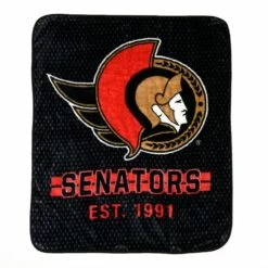 NHL Ottawa Senators Hockey Plush Super Soft Throw Blanket, 40-in X 50-in