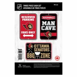 NHL Ottawa Senators Hockey Team Collectible Sign Set, 3-pc