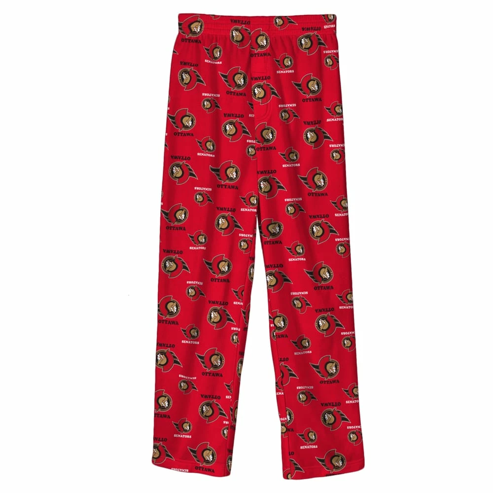 NHL Ottawa Senators Hockey Team Logo Allover Print Pyjama Pants, Youth, Assorted Sizes 3 NHL Ottawa Senators Hockey Team Logo Allover Print Pyjama Pants, Youth, Assorted Sizes