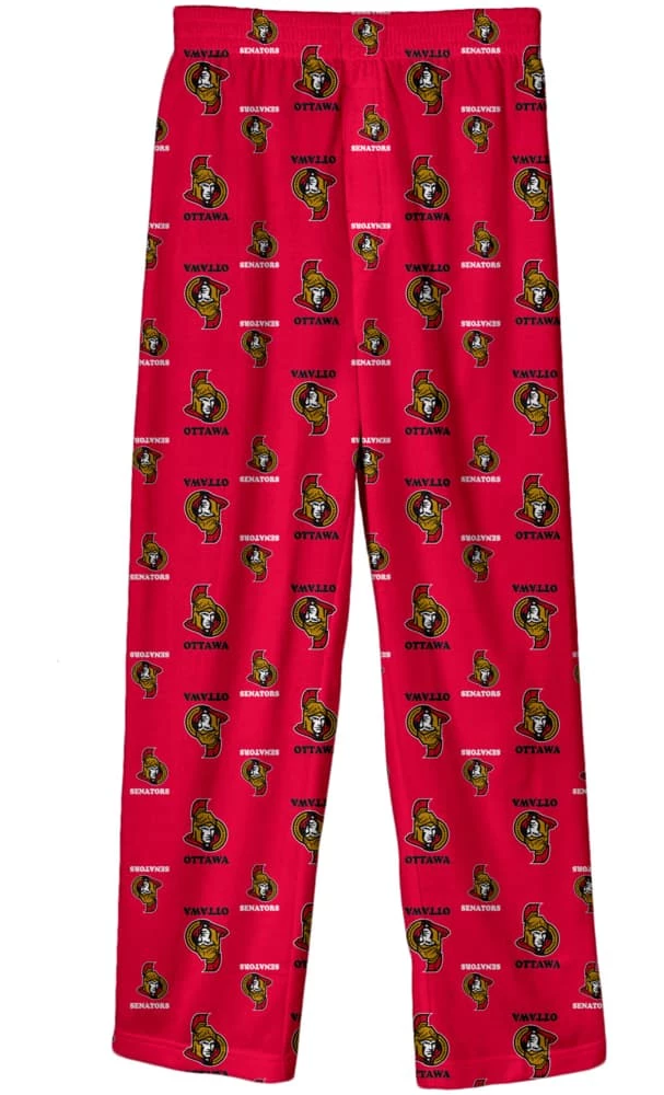 NHL Ottawa Senators Hockey Team Logo Allover Print Pyjama Pants, Youth, Assorted Sizes 4 NHL Ottawa Senators Hockey Team Logo Allover Print Pyjama Pants, Youth, Assorted Sizes - Image 2